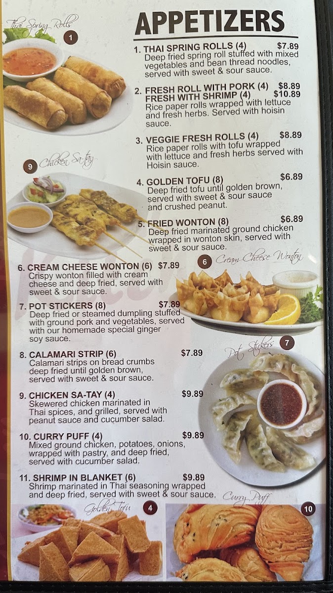 Thai Kitchen Restaurant Menu - Image 1